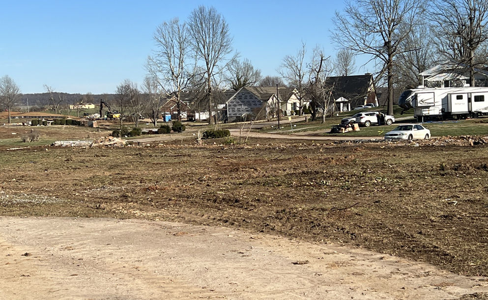 Changing landscape following storm's destruction